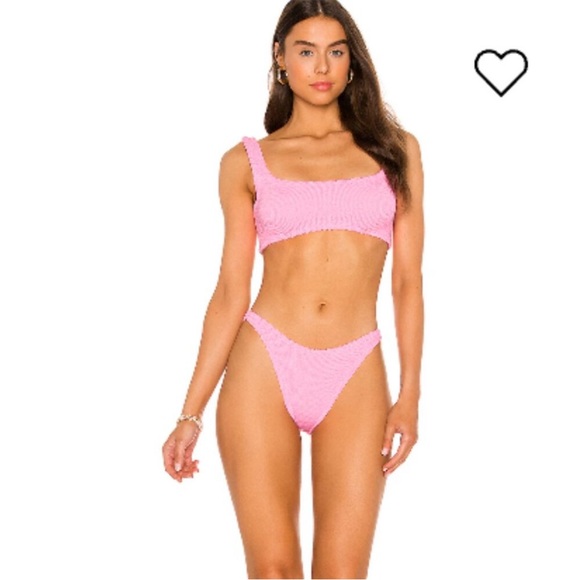 Hunza G Pink Xandra Bikini Top Swimsuit - Picture 1 of 6